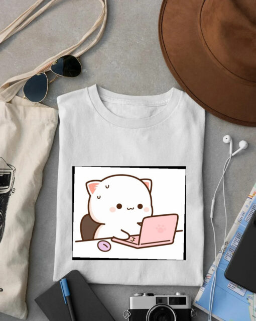 T-shirt meow working